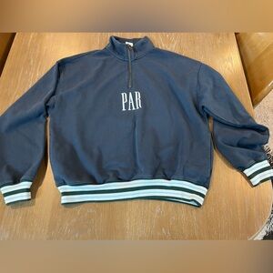 Malbon x Gap PAR Blue Quarter-Zip Sweatshirt